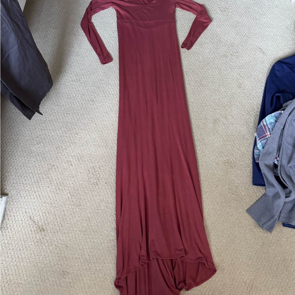 Elegant scoop neck maxi maternity dress size unknown